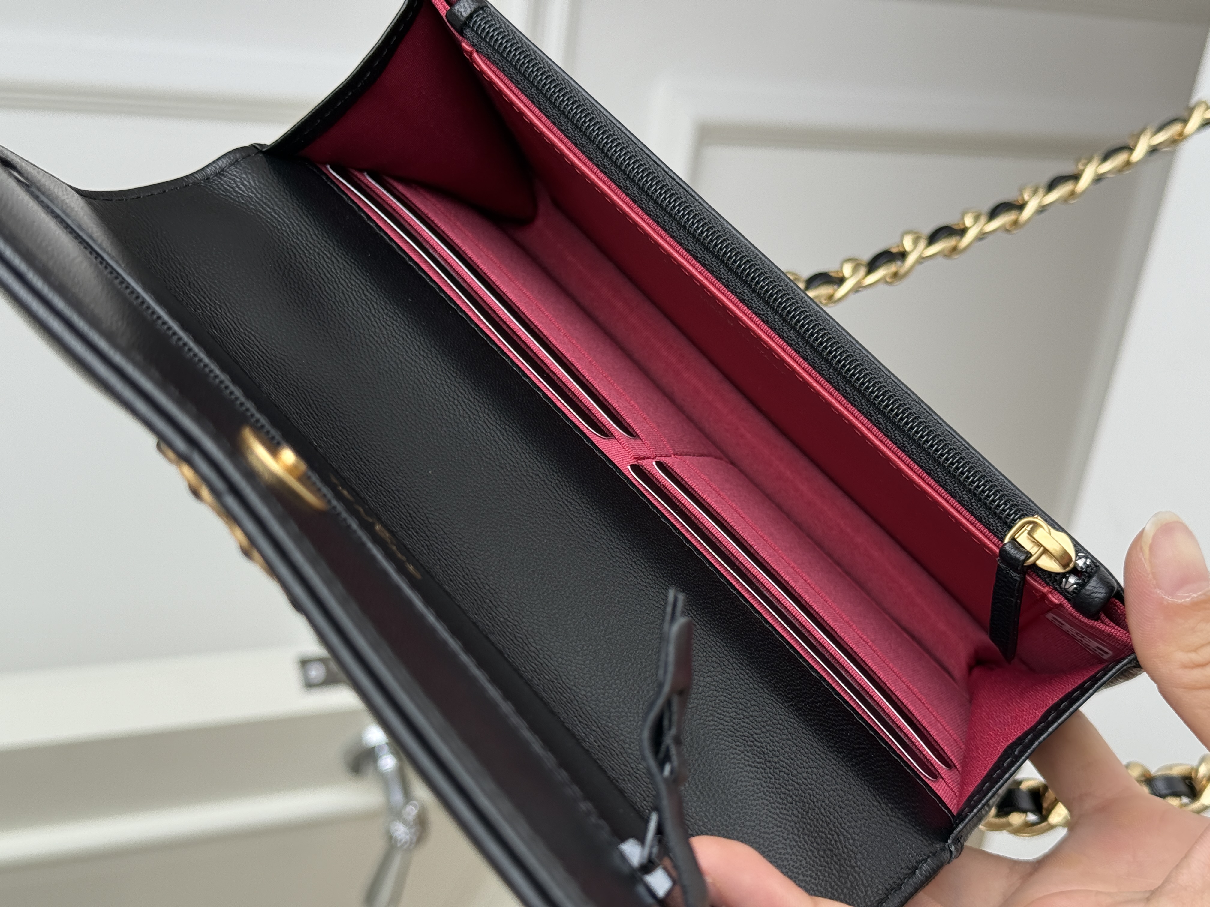 CHANEL 19 Wallet On Chain (WOC) Quilted Lambskin Bag