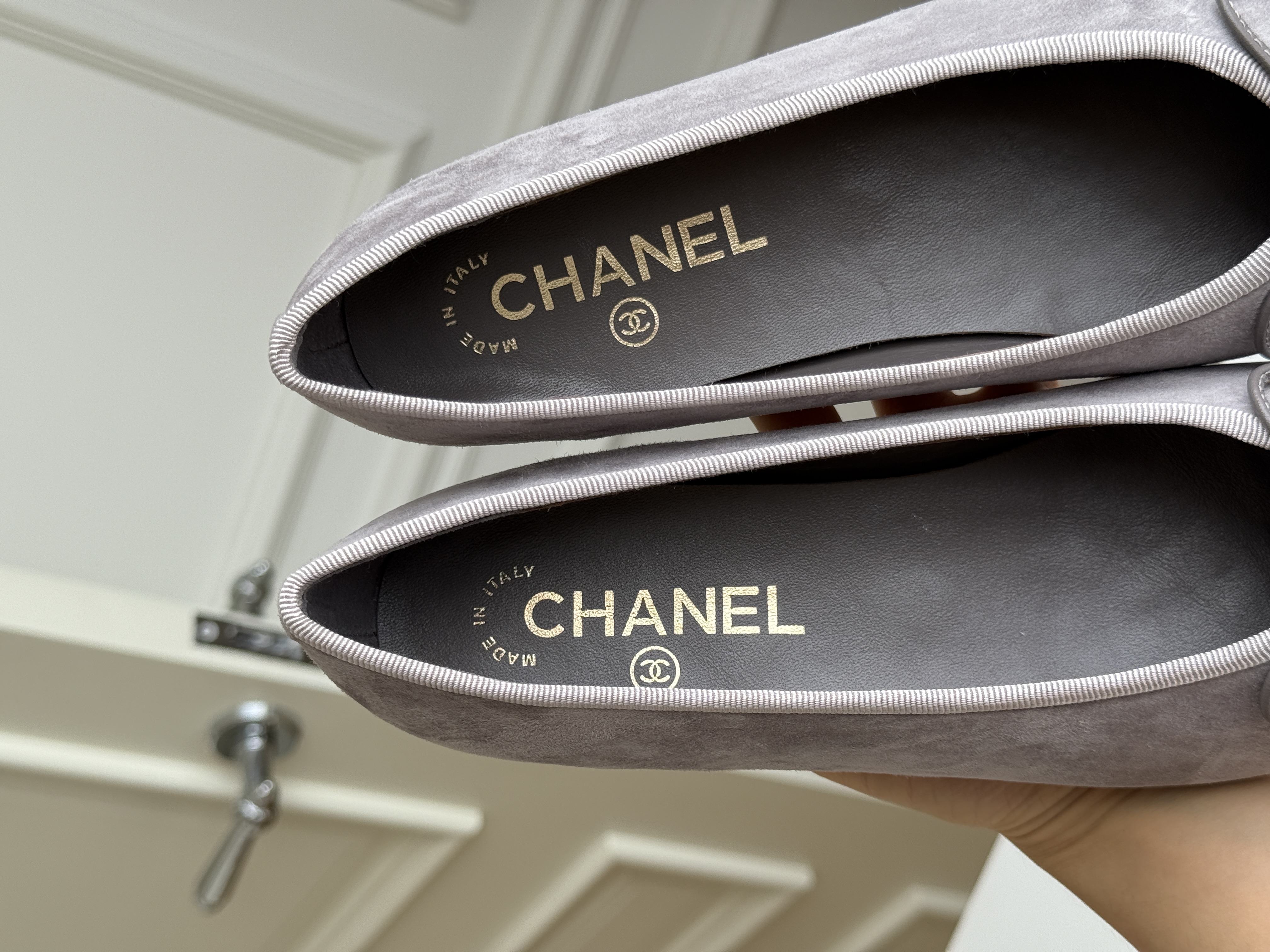 Chanel Two-Tone Suede Ballerinas
