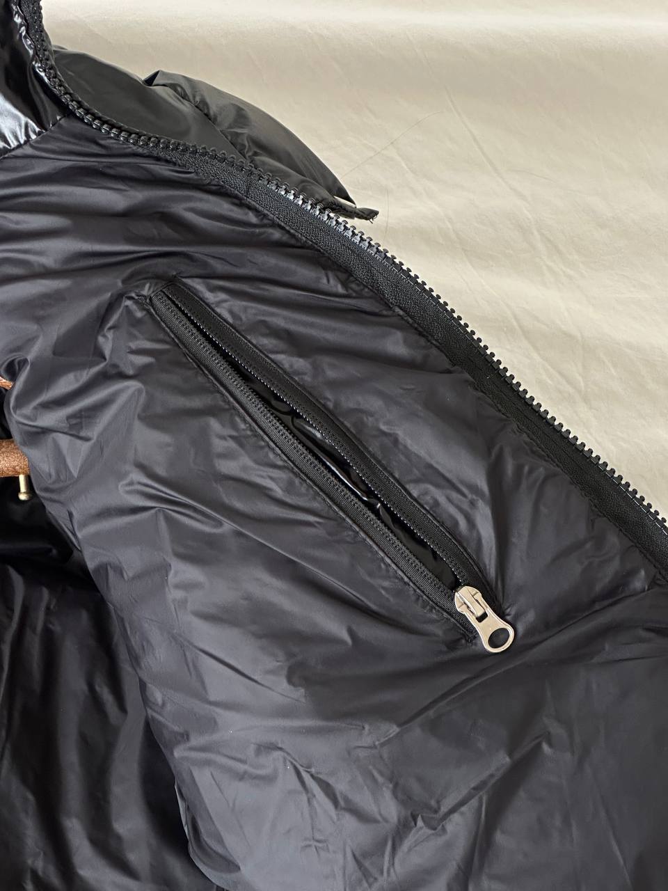MONCLER Maya Detachable Hood Shiny Down Jacket