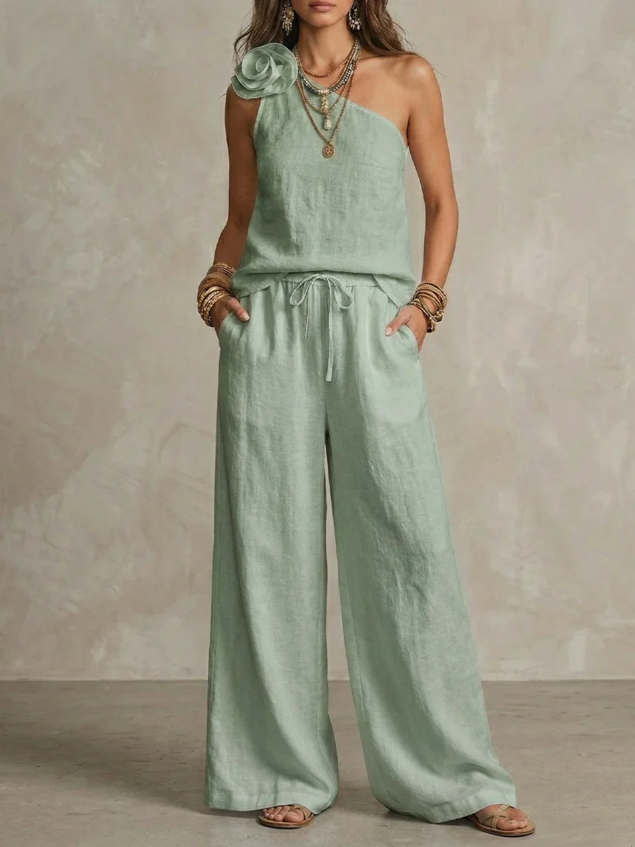 Sexy Urban-Style Loose-Fit Sleeveless Ensemble Chic 
