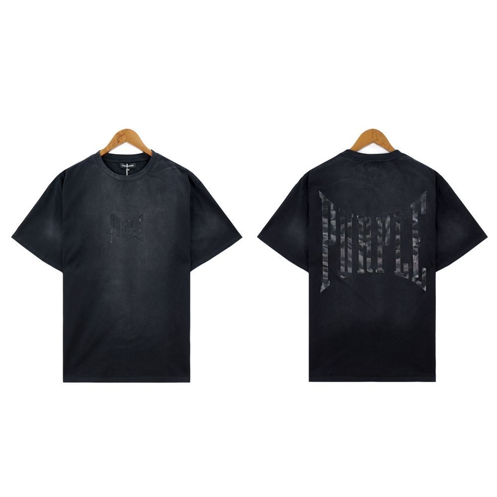 Plank letter printing old washed tshirt