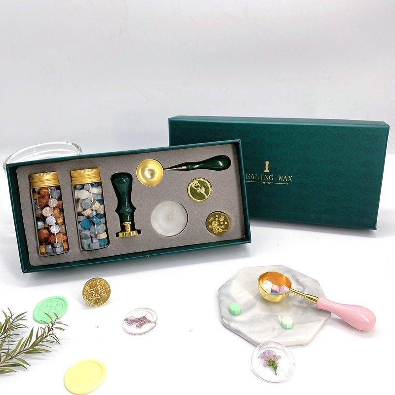 5016 Fire Lacquer Stamp Set Wax Grain Handle Spoon