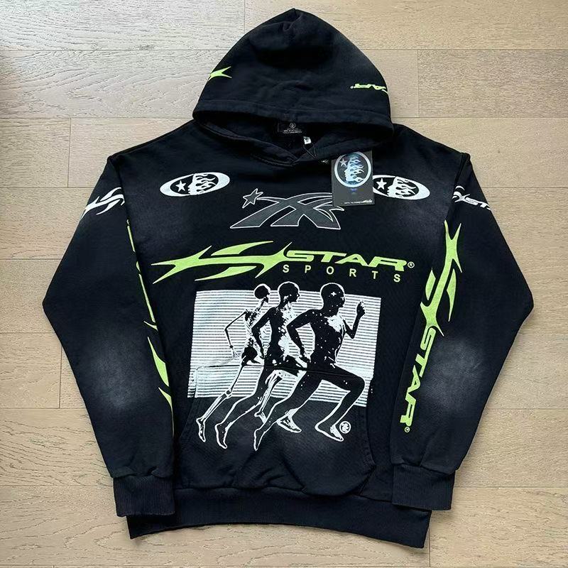 hellstar running people hoodie