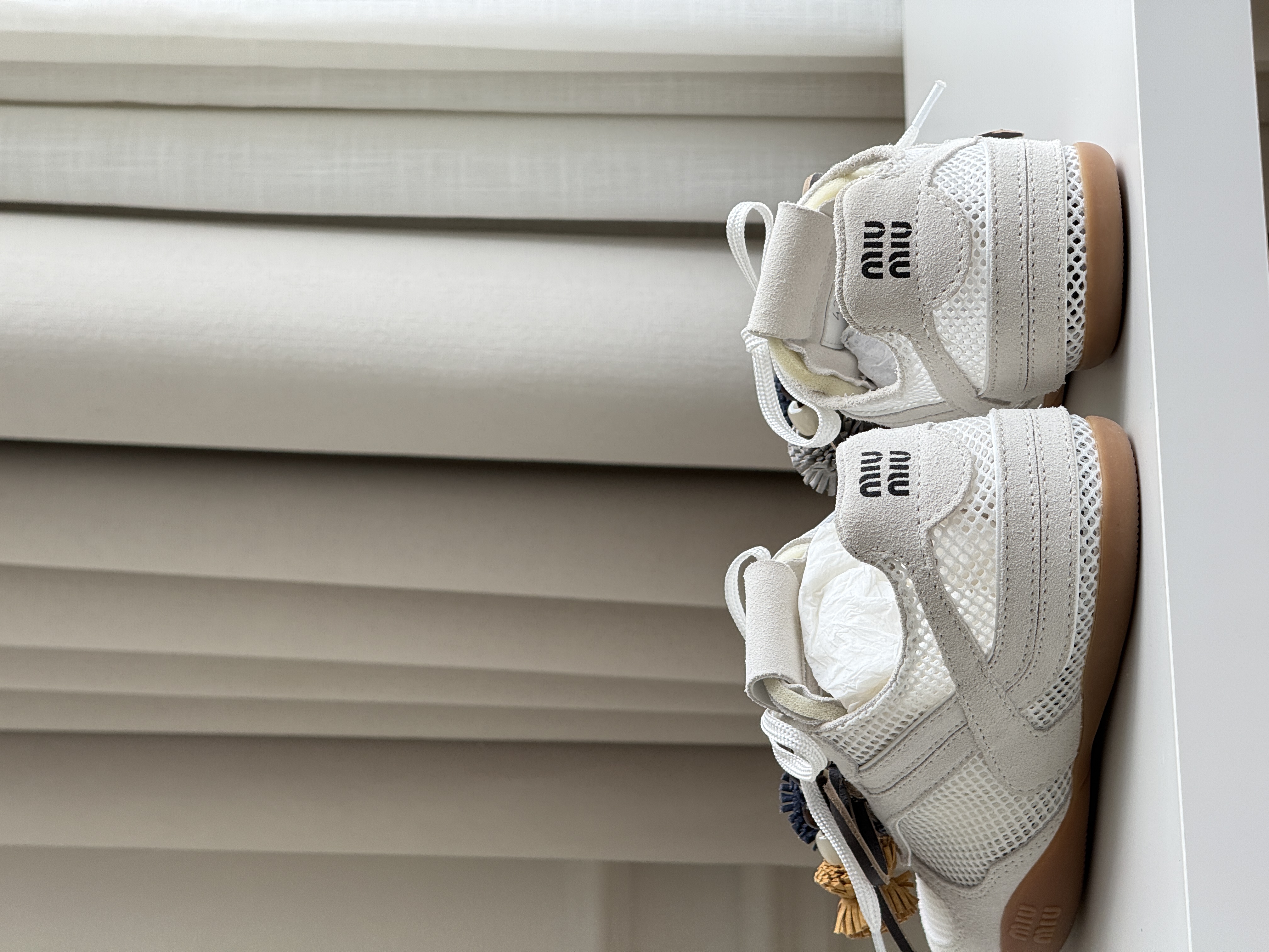 Miu Miu Gymnasium Mesh & Suede Sneakers