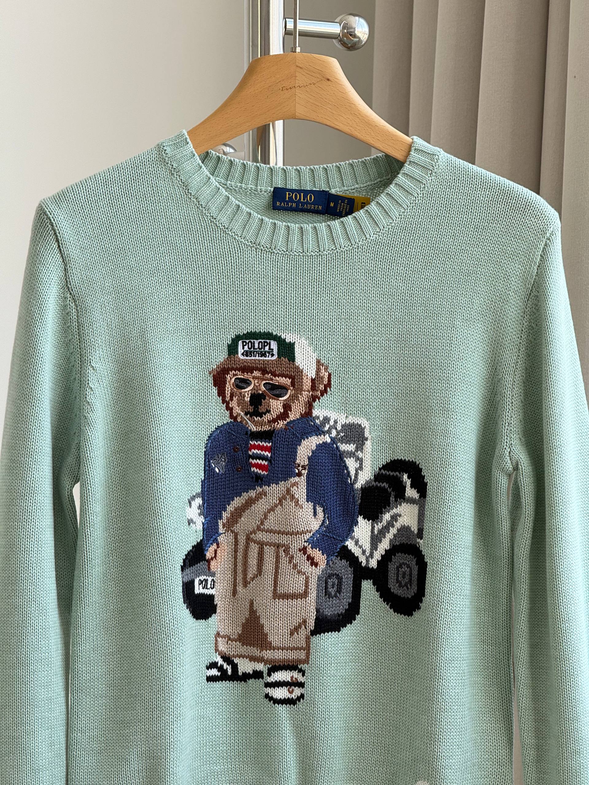 Polo Ralph Lauren Racing Driver Polo Bear Crewneck Sweater