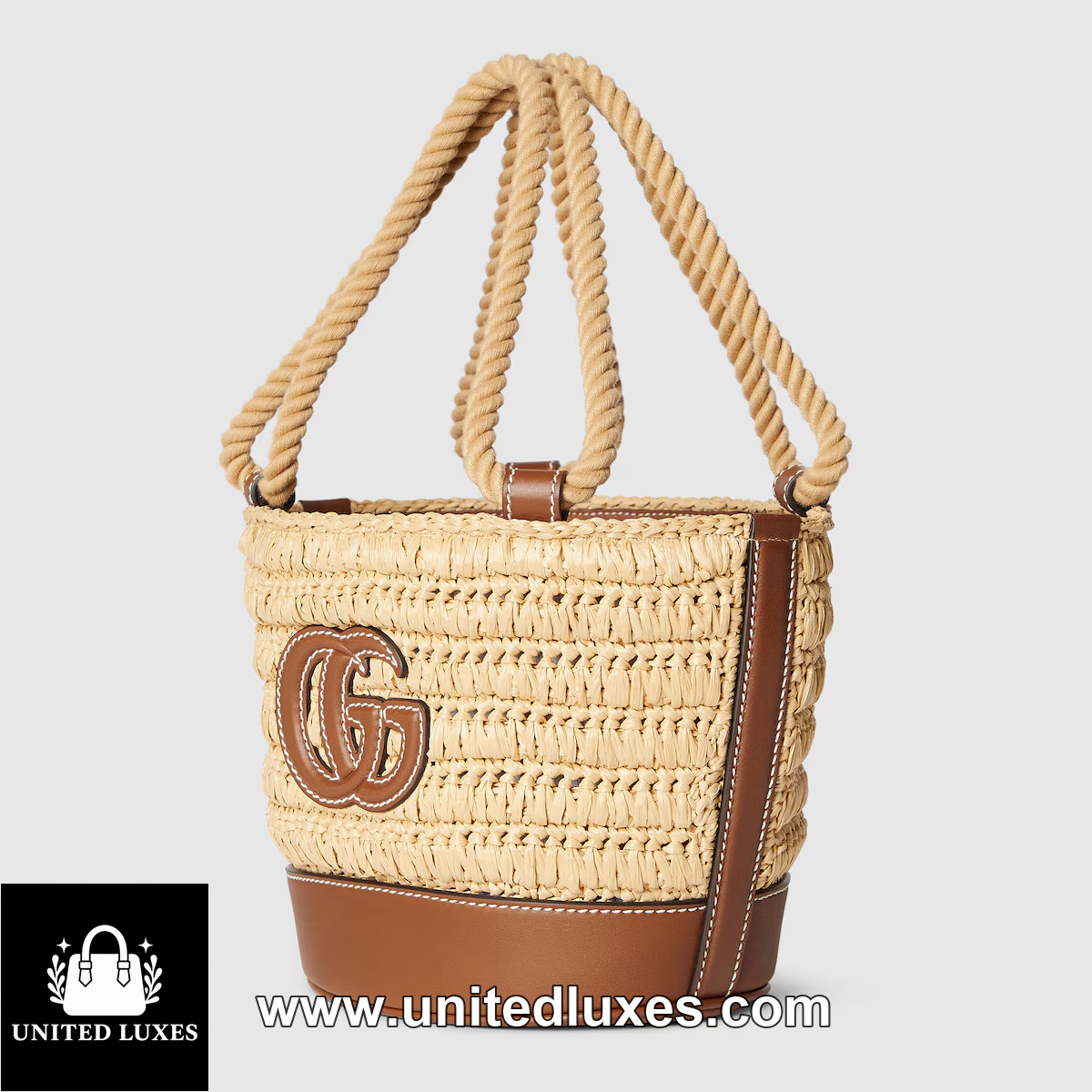 Replica Woven mini bucket bag