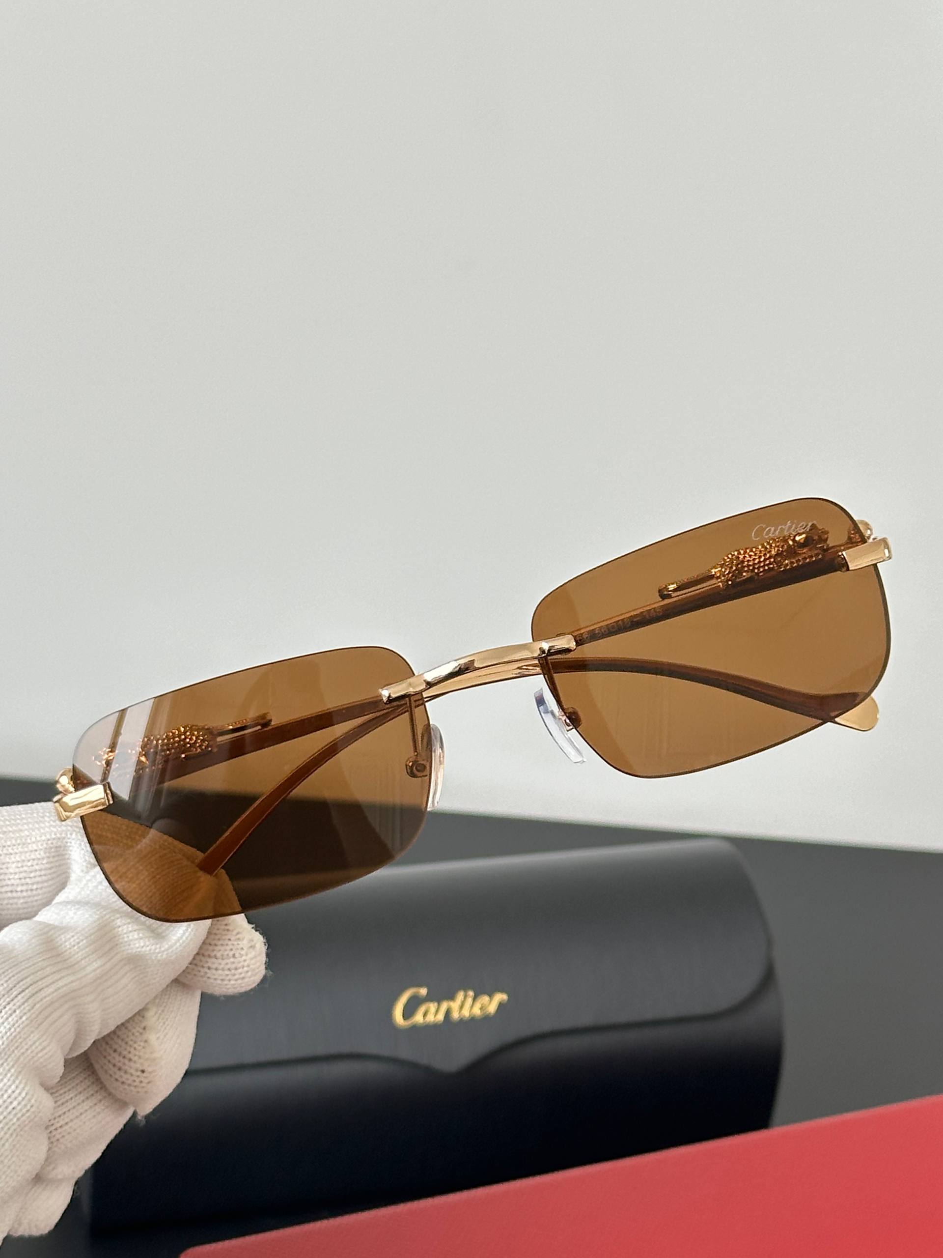 Cartier Panthère de Cartier Rimless Panther Sunglasses