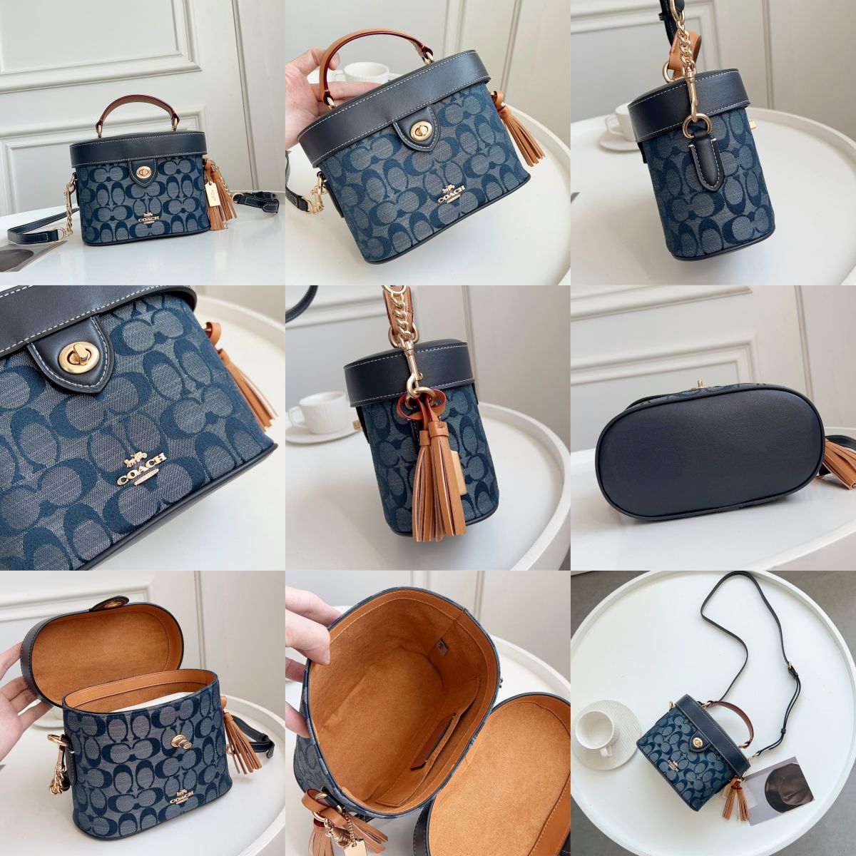 Women Handbag 78277 76714 8165 5504 KAY CROSSBODY  BLOCKED SIGNATURE CANVAS Cosmetic bag