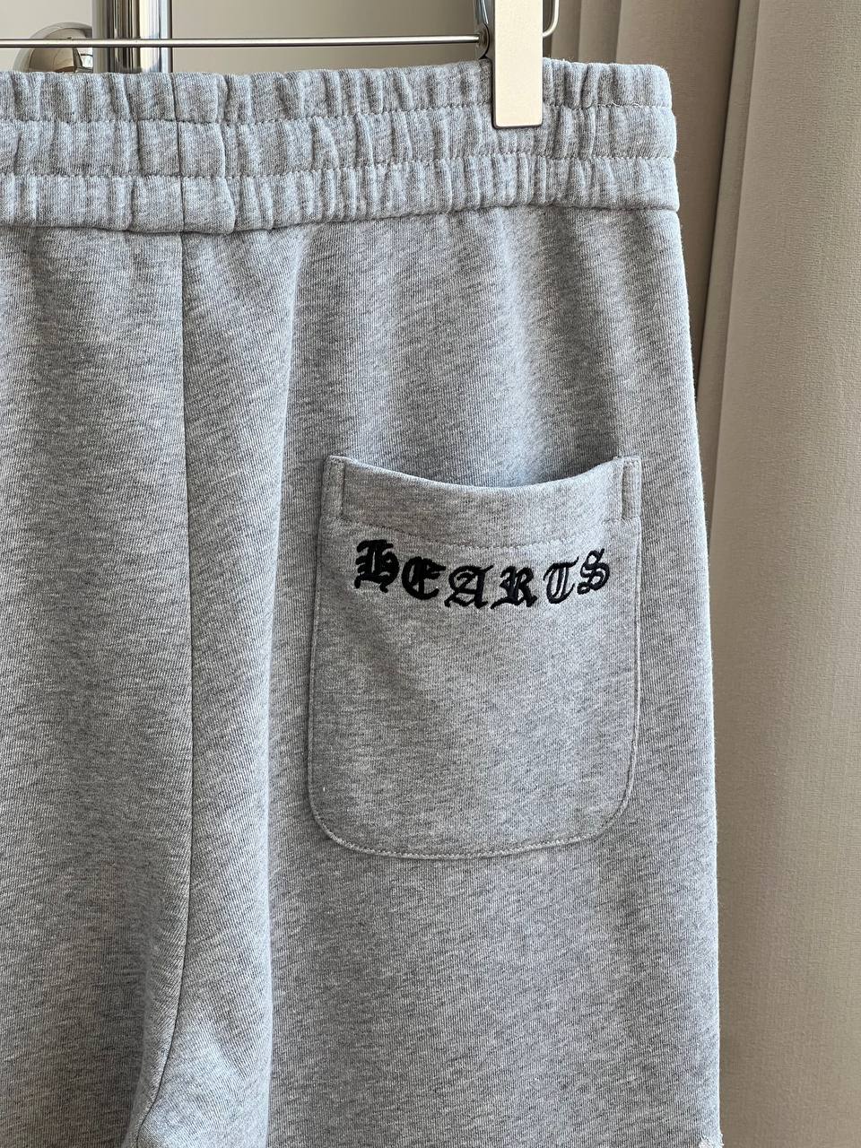Side Flocked Letter Patch Drawstring Straight Leg Sweatpants