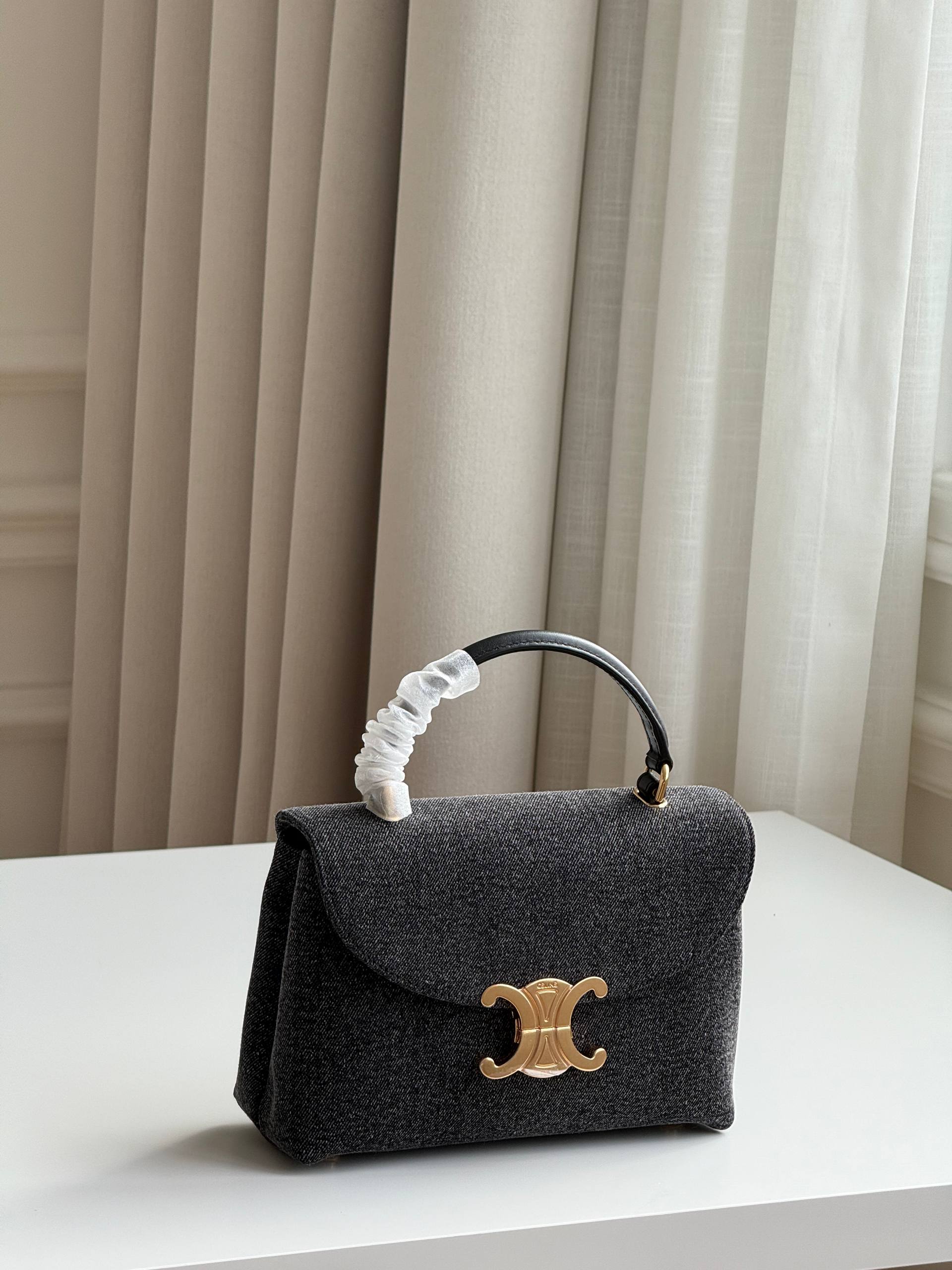 CELINE TEEN NINO BAG IN DENIM  TRIOMPHE HARDWARE