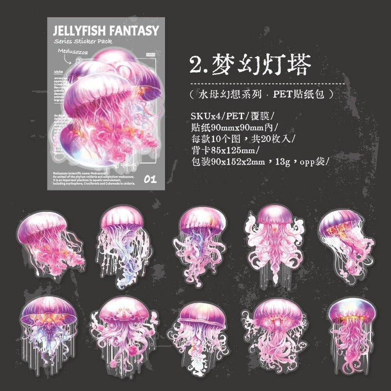 1153 Sticker Packs Jellyfish Fantasy Series