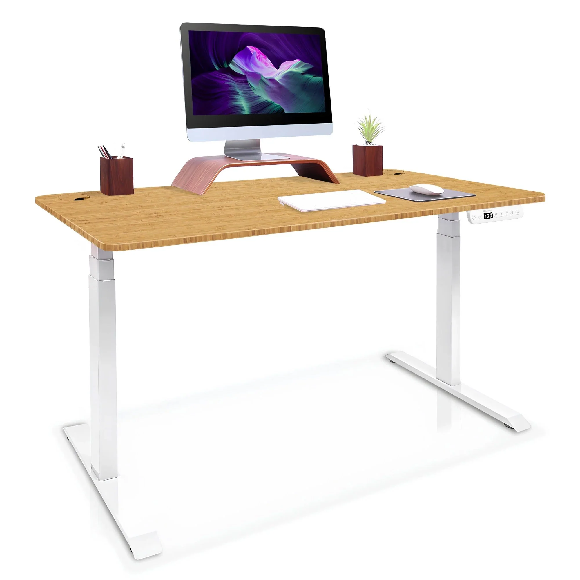 Bureau assis debout en bambou - DYNAMIC BAMBOU