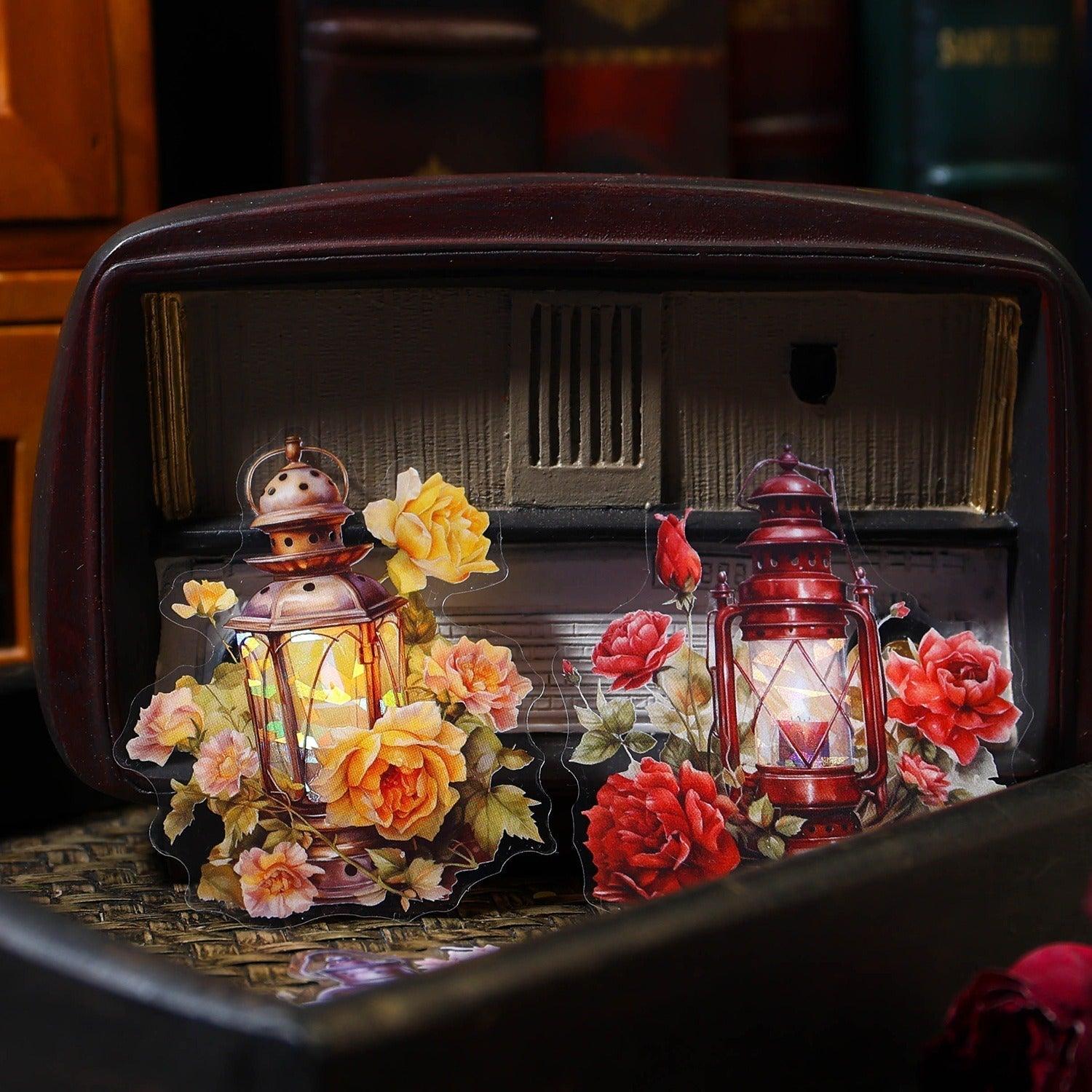 1121 PET Stickers Warmth Oil Lamp Series