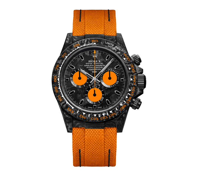 ROLEX Diw Daytona carbon orange edition 40mm oyster black【1:1 Replica】