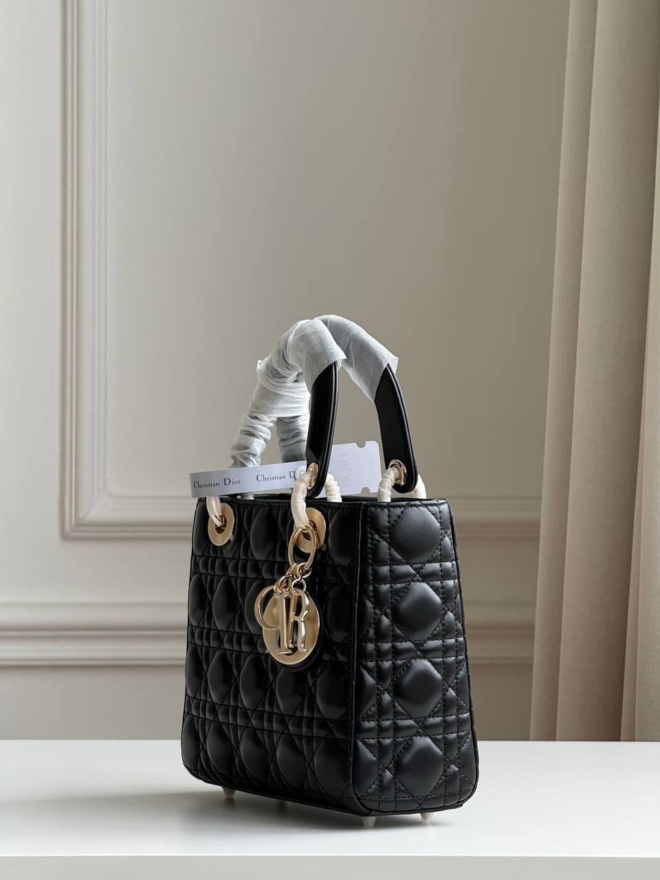 Lady Dior Mini (3-Grid) Bag in Cannage Lambskin