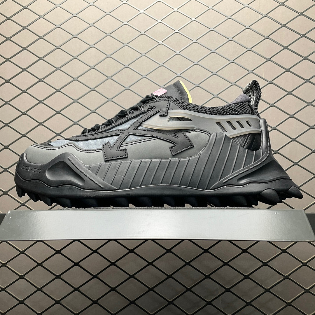 1:1 Best Quality Off White ODSY 1000 Shoes Black & Dark Grey