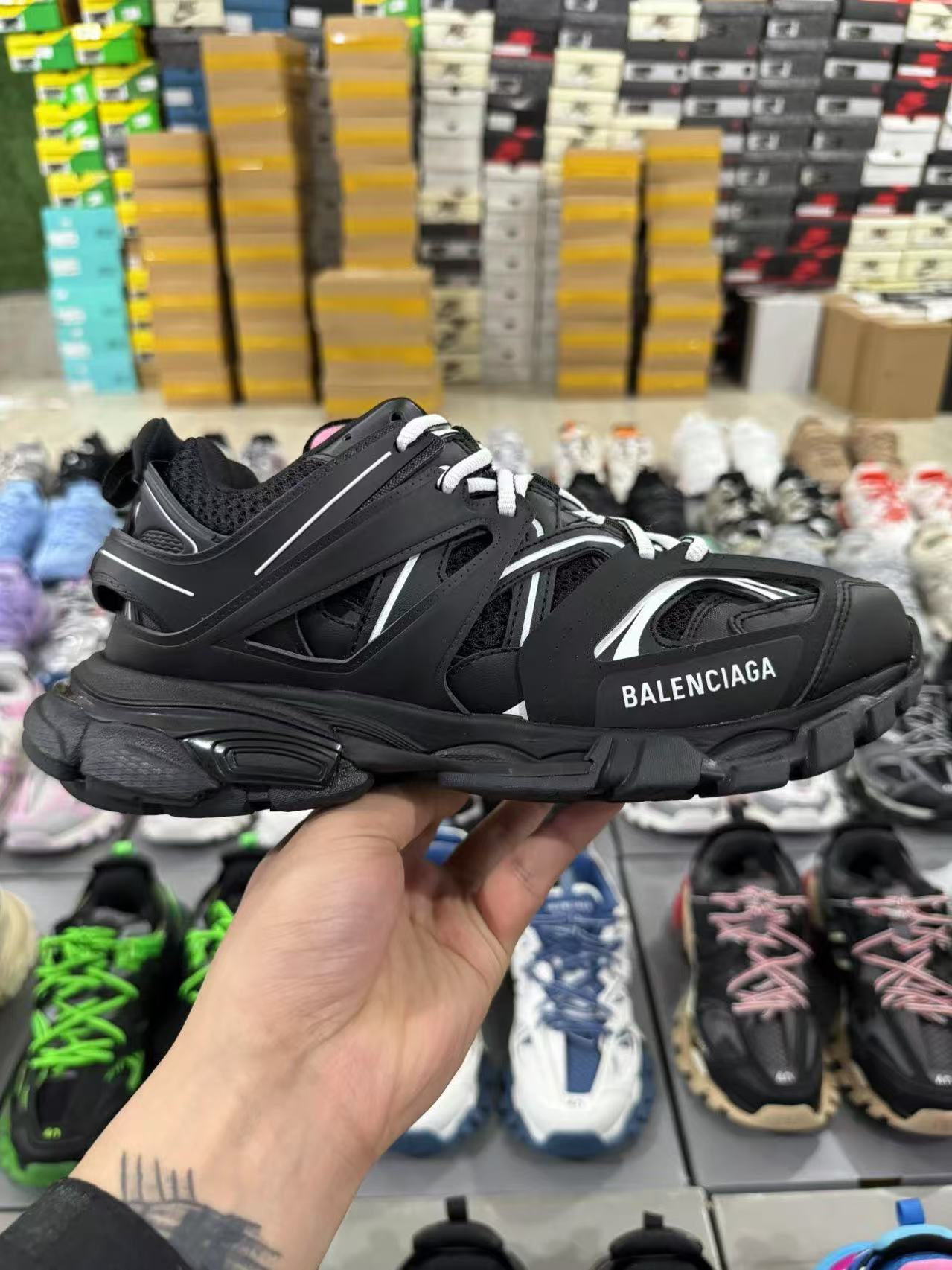 Balenciaga track black shoes