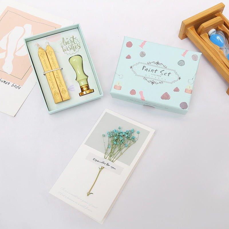 5015 Fire Lacquer Wax Stamp Set Macaron Handbook Stamps