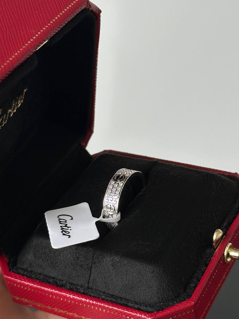 Cartier LOVE Ring, Paved Diamonds, Yellow Gold
