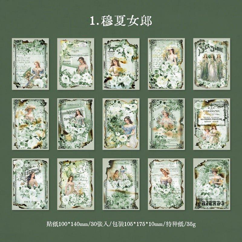 2166 Stock Paper Old Book Memoirs Series