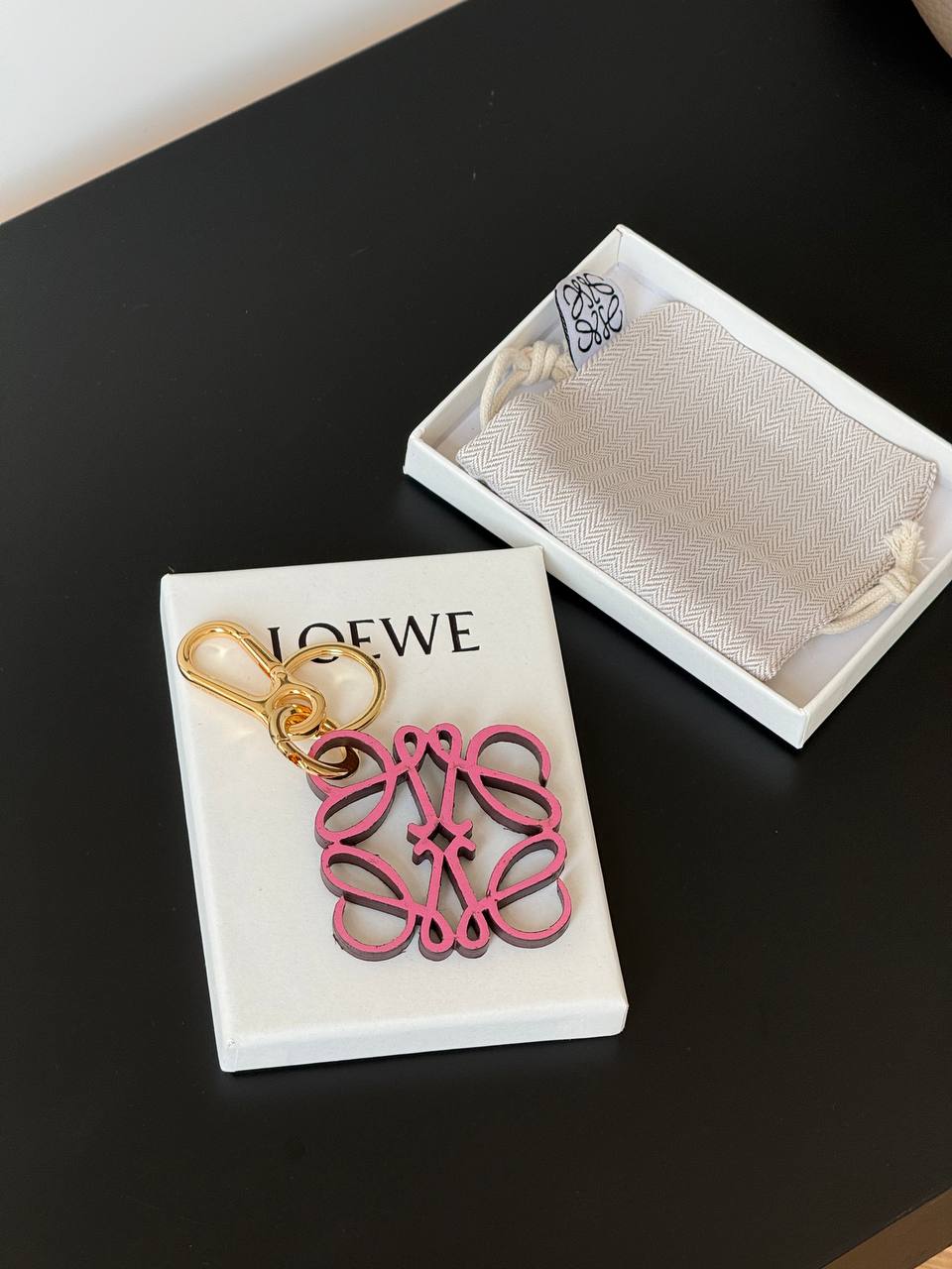 LOEWE Anagram Leather Charm