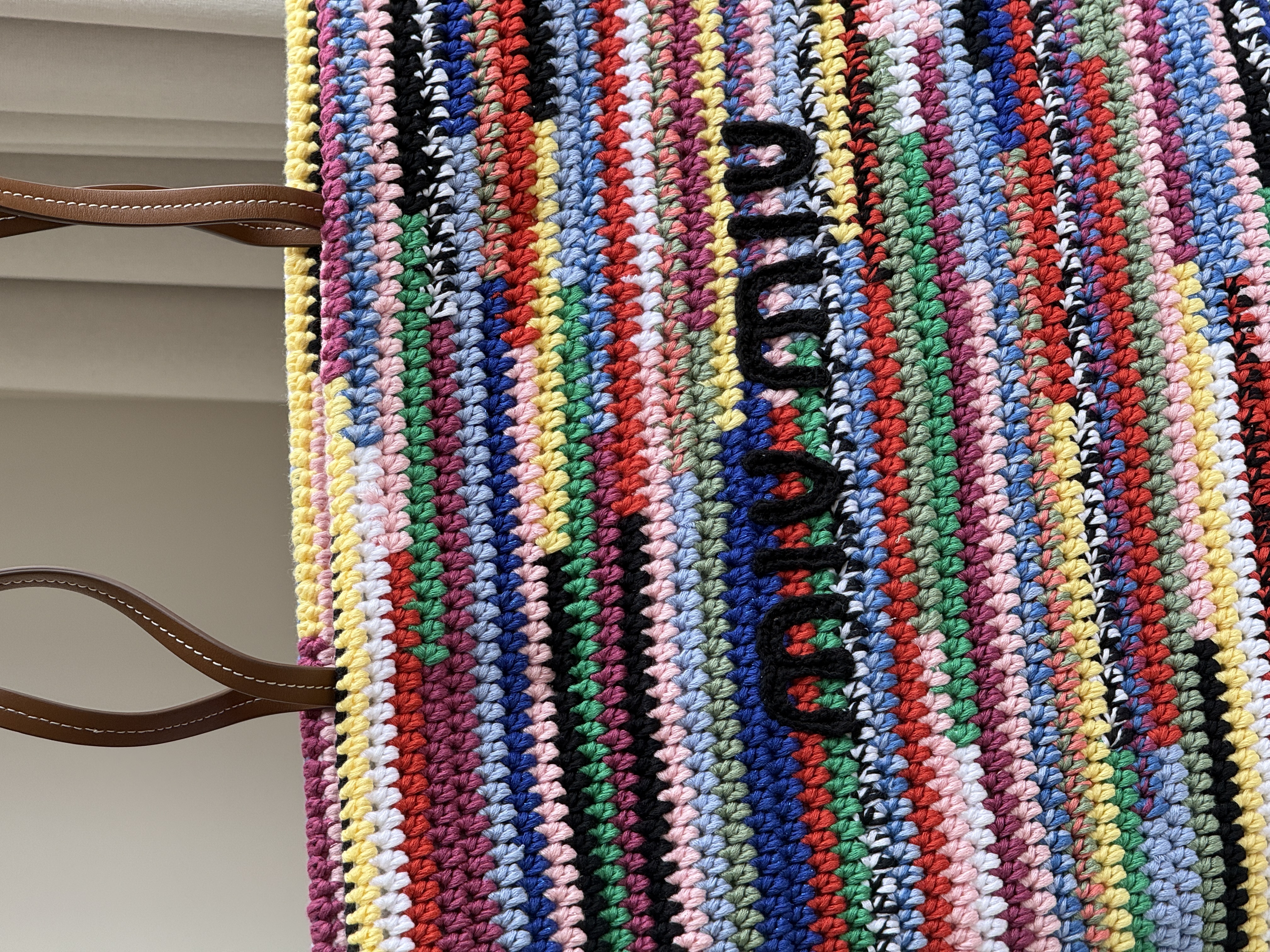 Miu Miu Rainbow Crochet Tote Bag