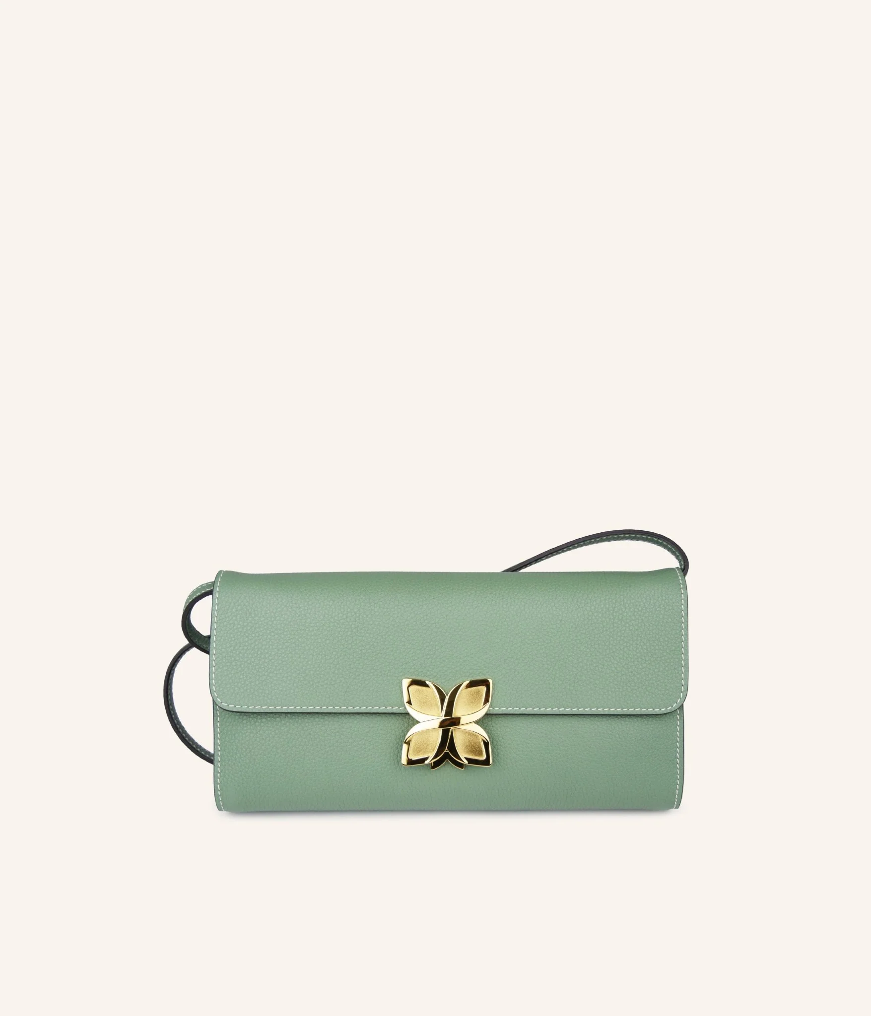 Hortensia Clutch | Vert Amande
