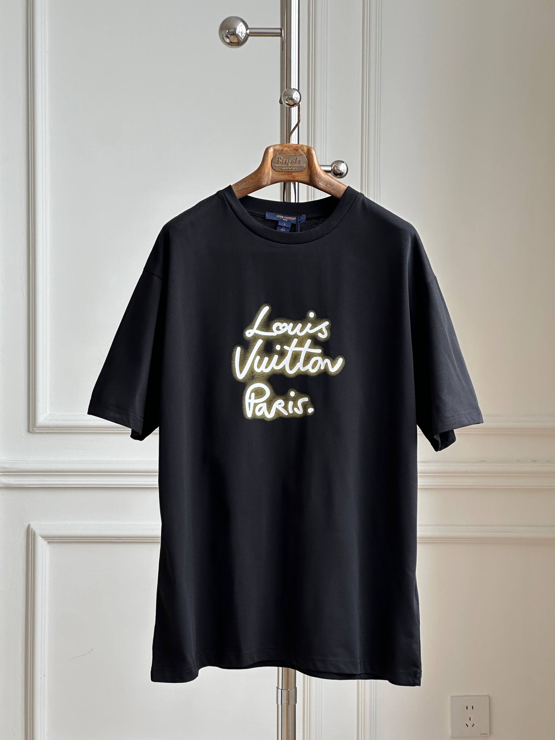 Louis Vuitton Signature Print Loose Short-Sleeve T-Shirt