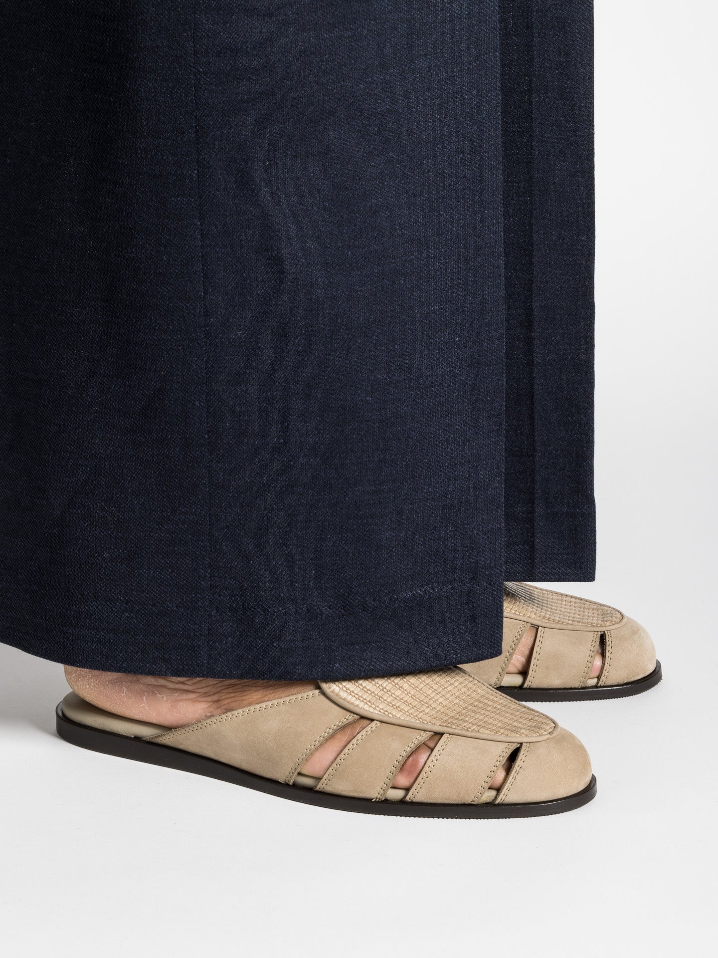 CAPRI MULE RAFFIA TAUPE