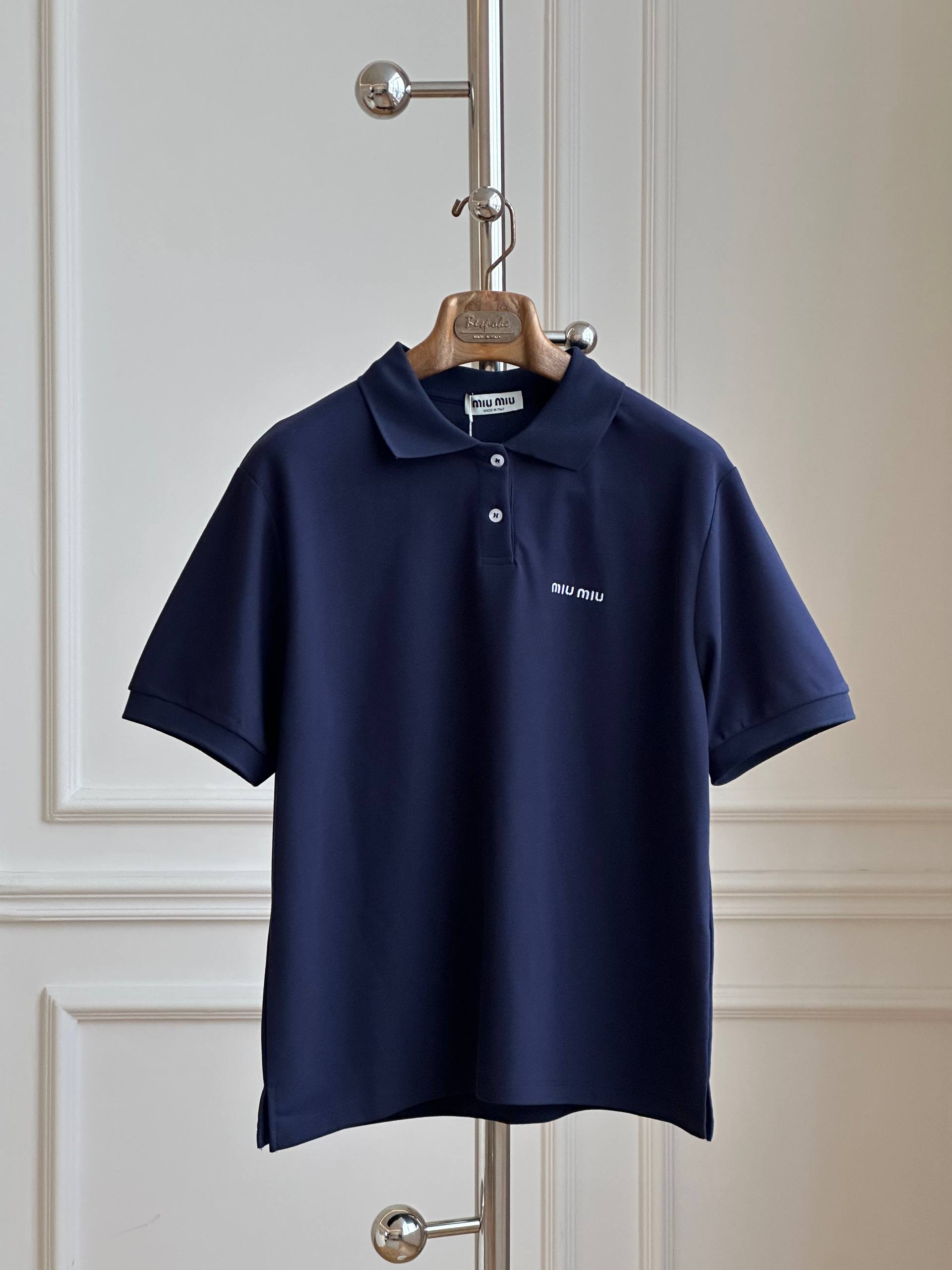 Miu Miu Logo-Embroidered Polo Shirt