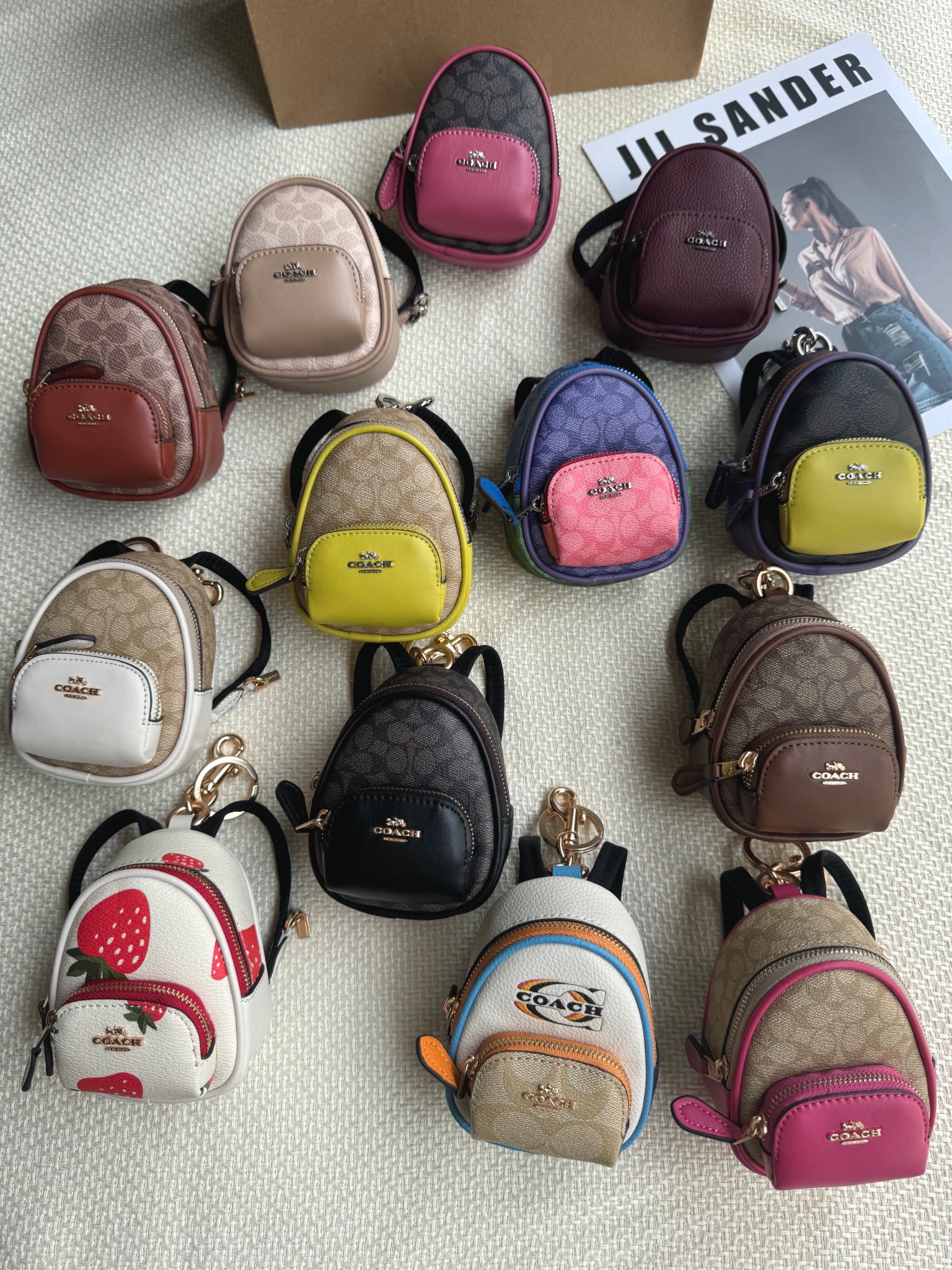 Women Handbag C7803 CC315 C1019 Mini Court Backpack Keychain Bag Charm