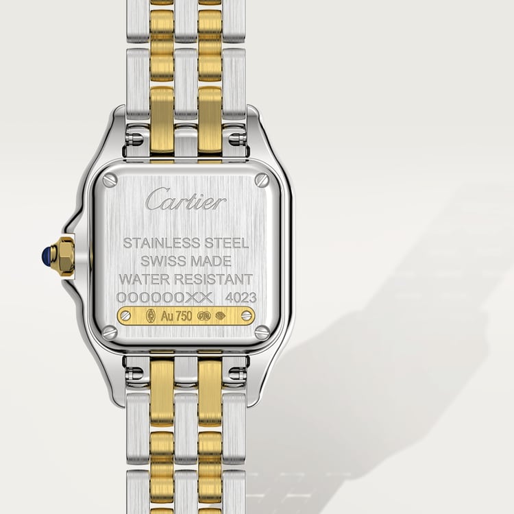 PANTHÈRE DE CARTIER WATCH Small model, quartz movement, yellow gold, steel【1:1 Replica】