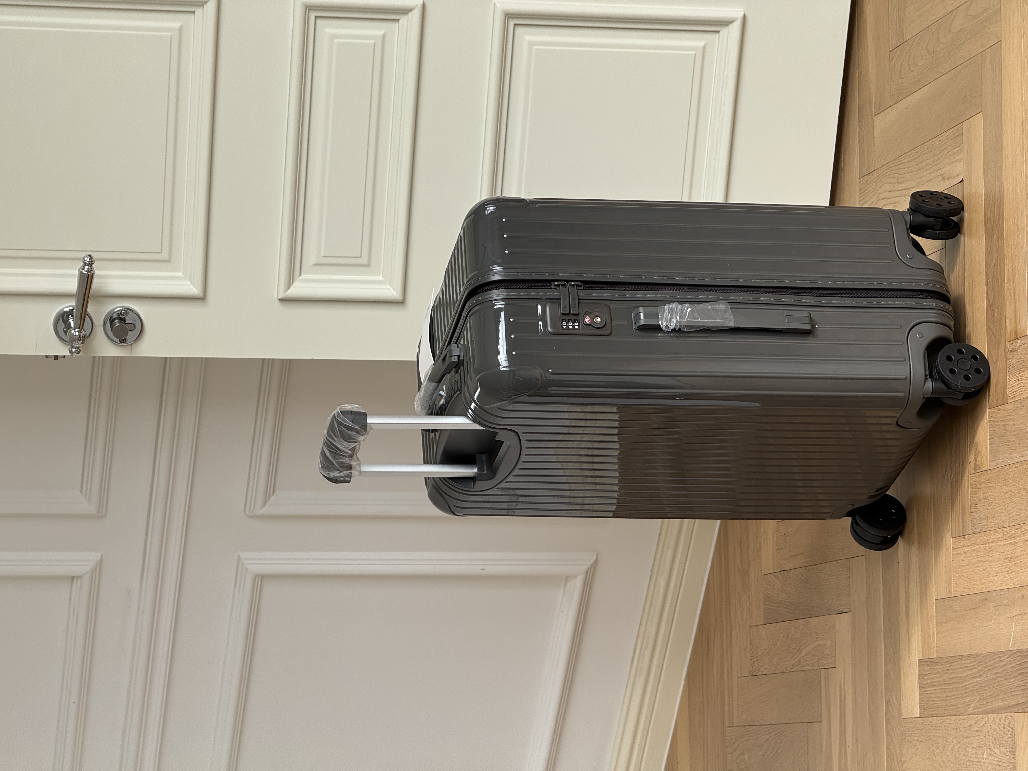 Rimowa Glossy Dark Gray Carry-on Rolling Luggage