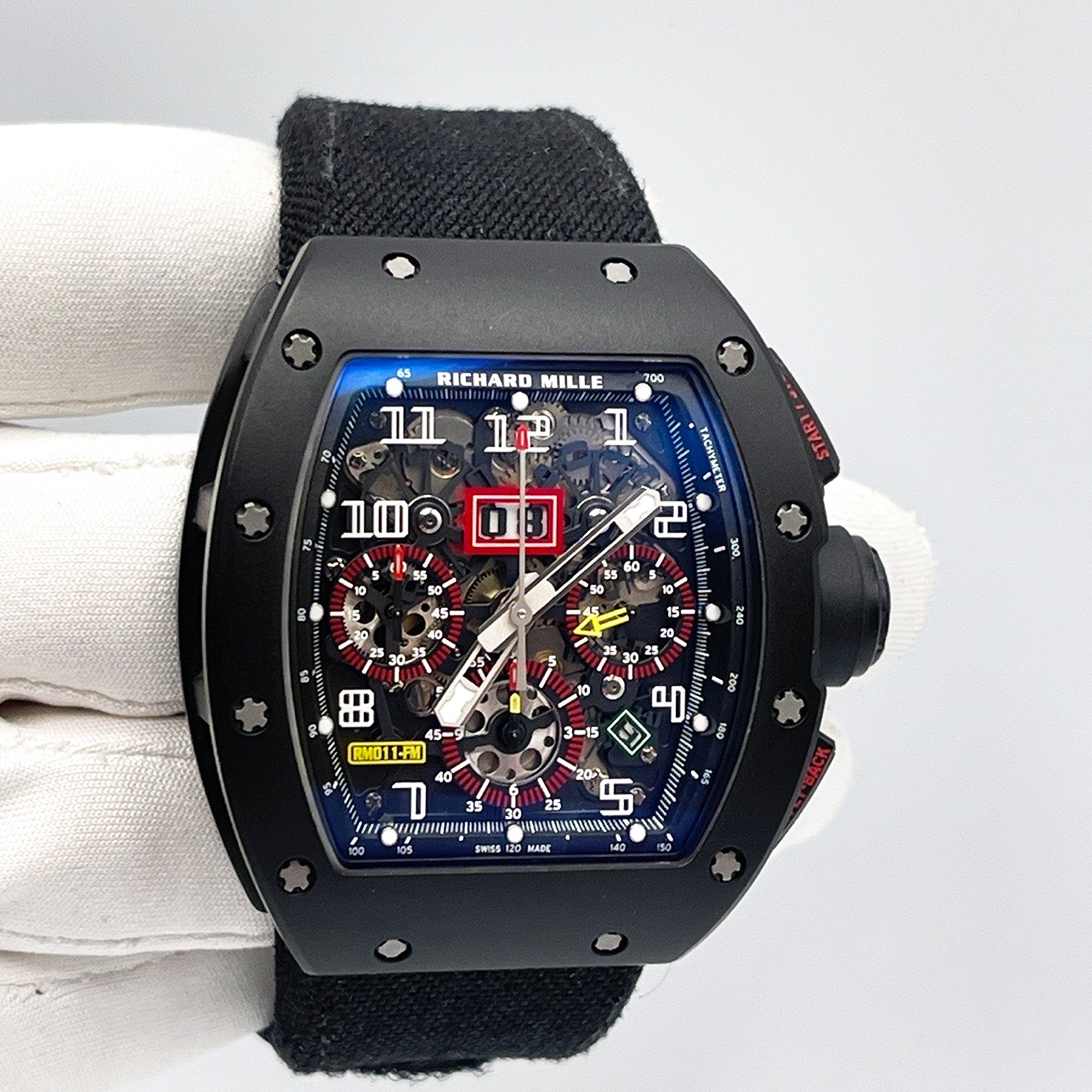 Richard Mille Felipe Massa Flyback Chronograph Black Carbon RM011-FM【1:1 Replica】