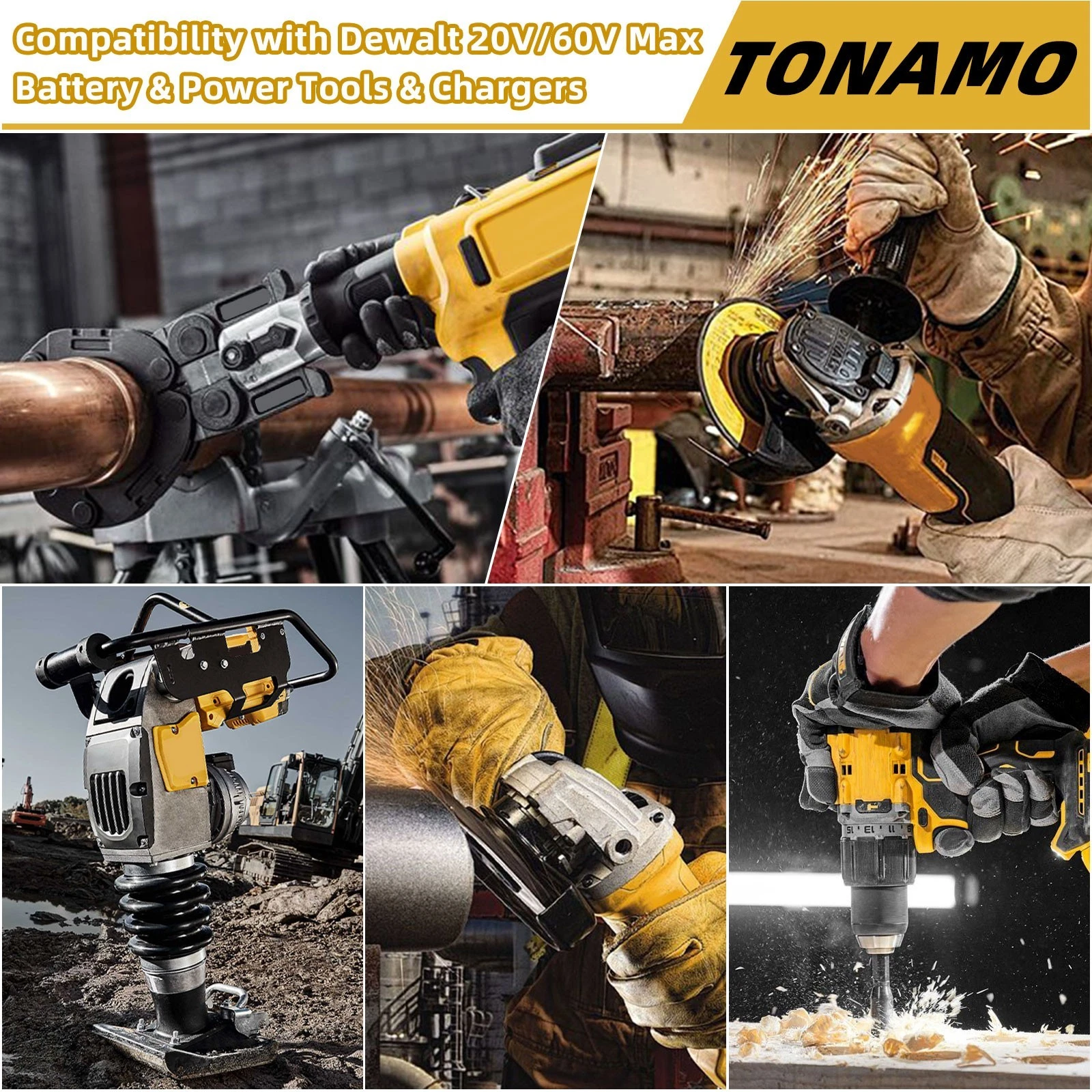 2-piece set of 9.0Ah suitable for DEWALT 20V/60V FLEX VOLT lithium-ion battery DCB609 DCB612 US