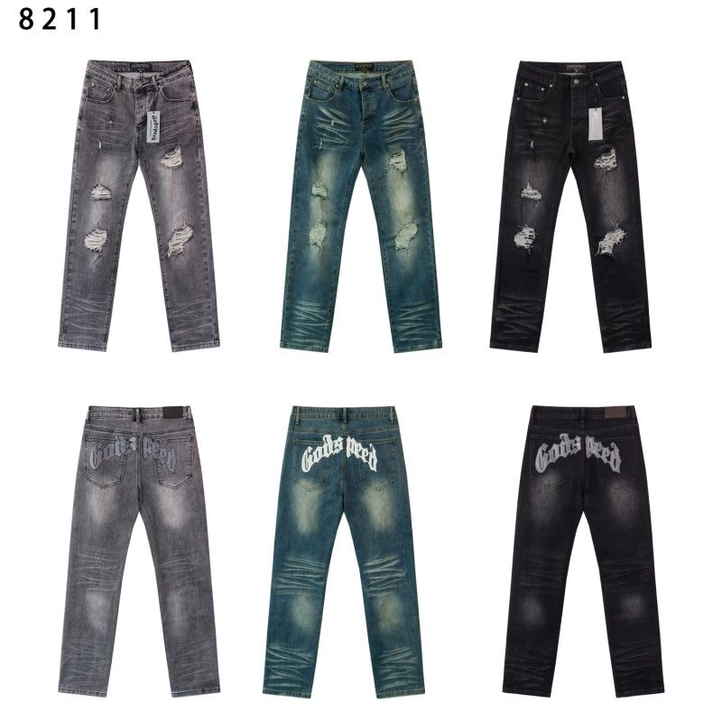 Godspeed Back Print Logo Jeans 3 Colors