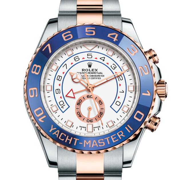 Rolex Yacht-Master II Two Tone Steel Rose Gold White Dial Watch 116681-0002【1:1 Replica】