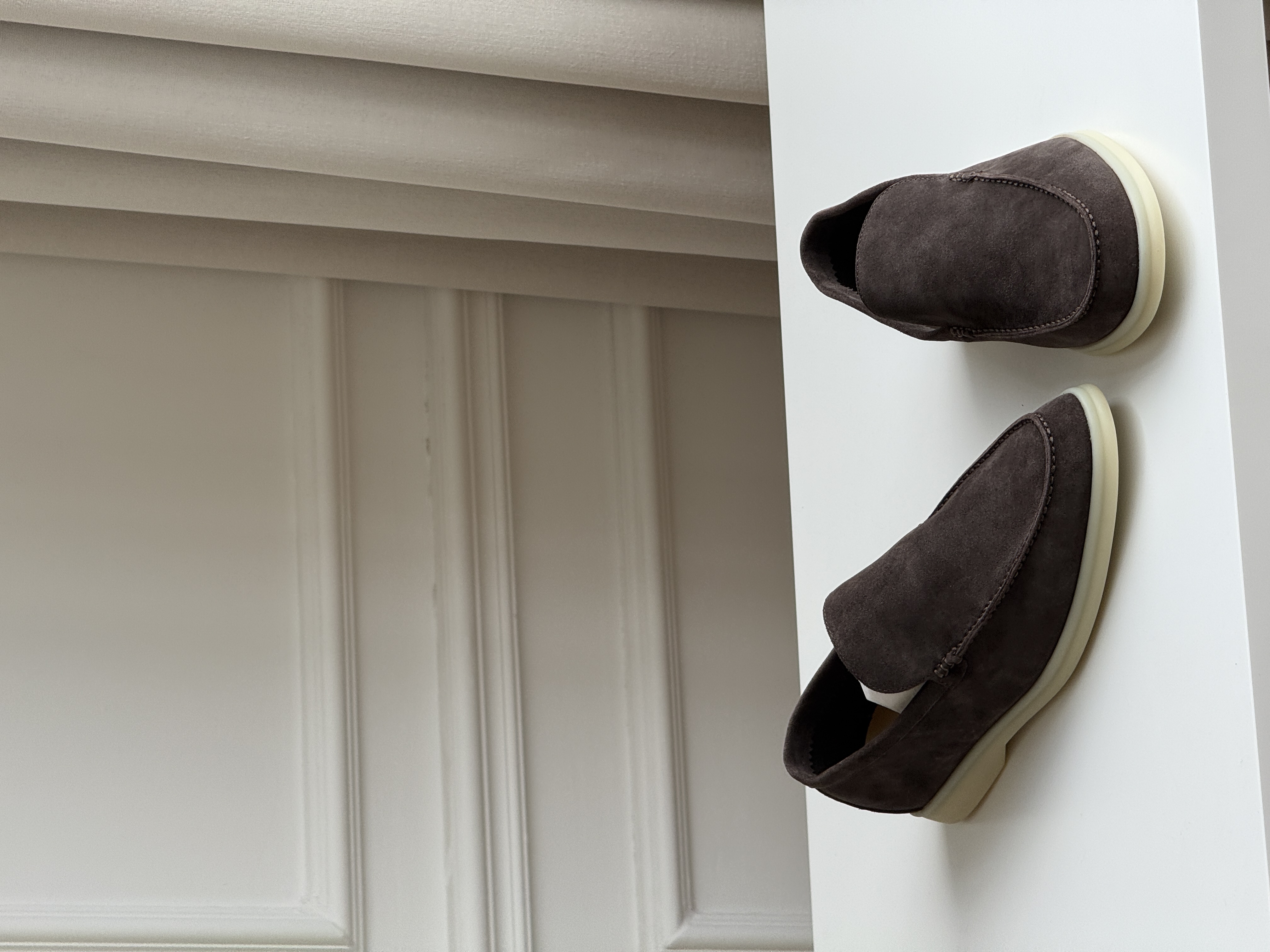 Loro Piana Dark Taupe Suede Italian Slip-on Loafers