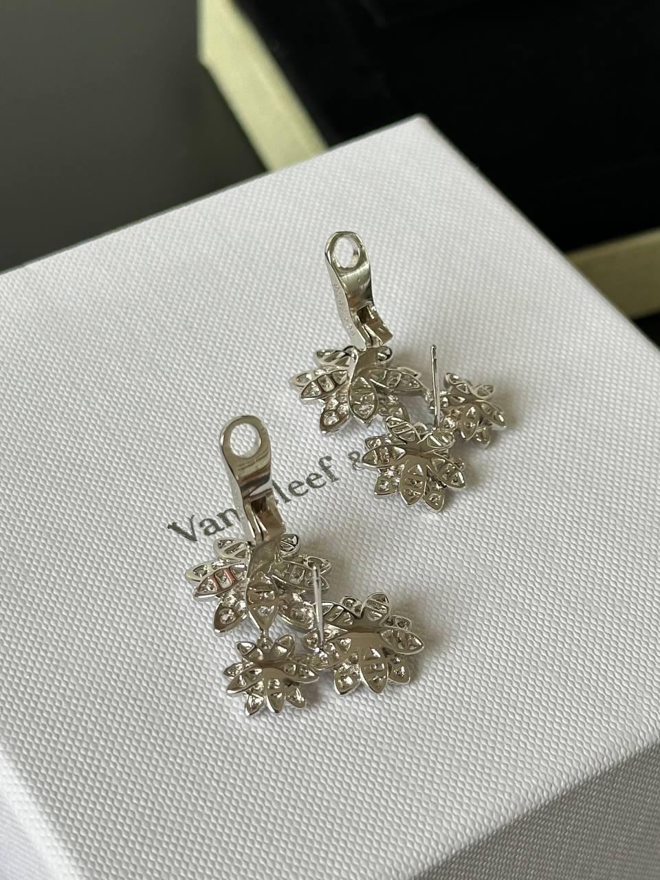 Van Cleef & Arpels Lotus Earrings, 3 Flowers