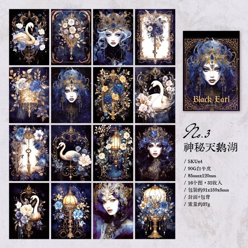 2011  Black Earl Collection Flower Butterfly Material Paper