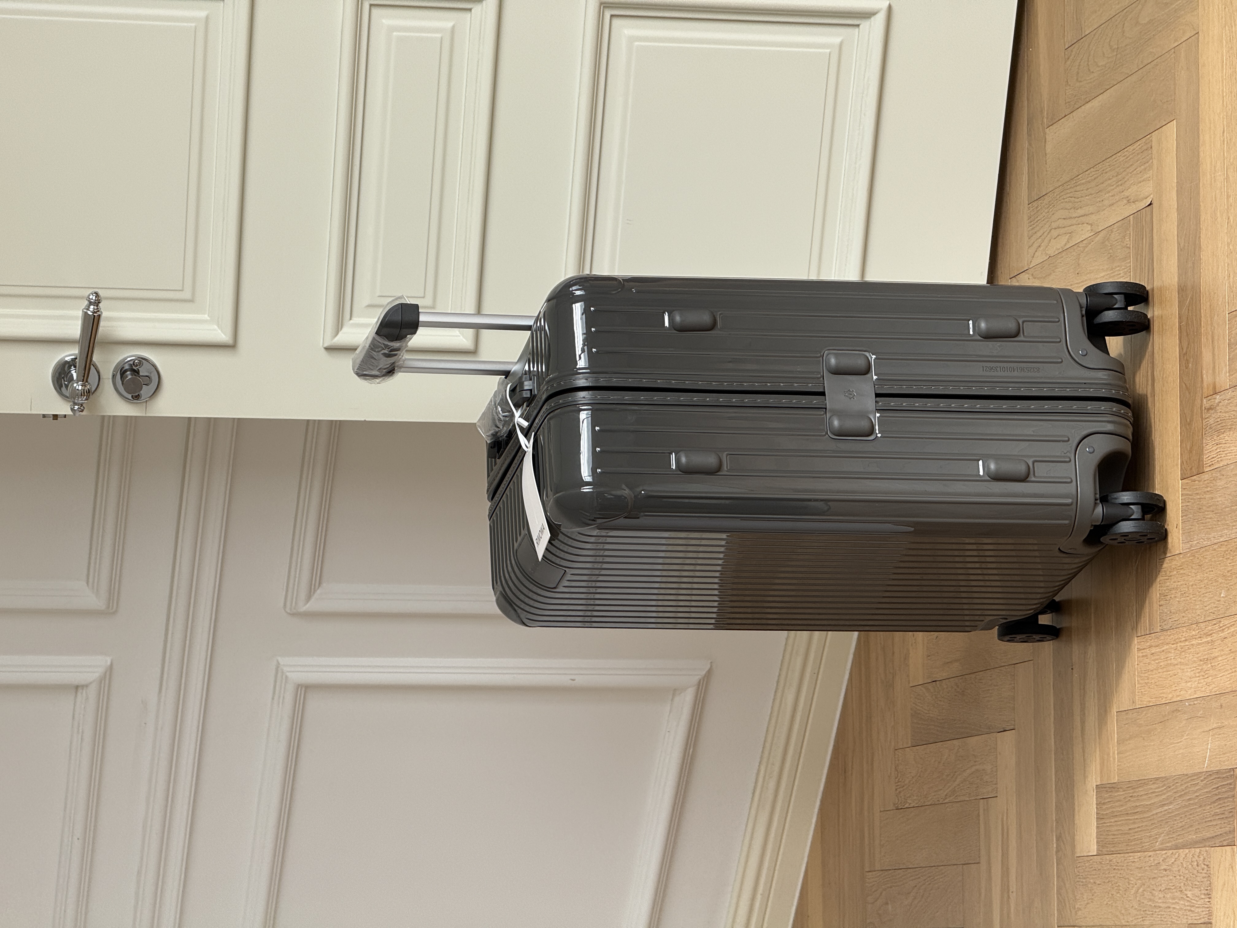 Rimowa Glossy Dark Gray Carry-on Rolling Luggage