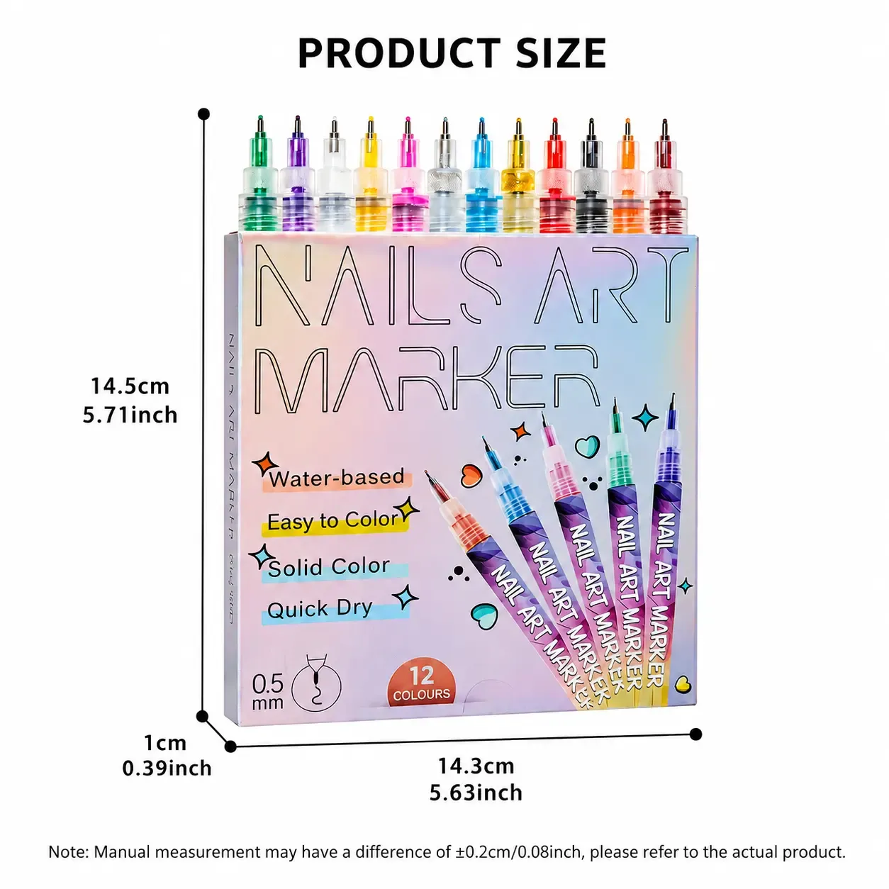 🇲🇦 Stylo nail art 12 couleurs – outil de maquillage doux et séchage rapide – Paiement à la livraison 🔥💅🎨✨🛒