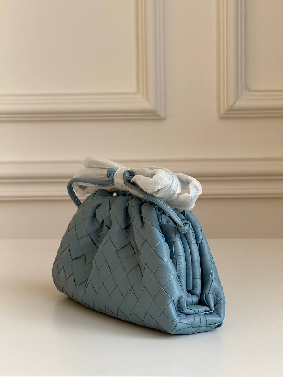 Bottega Veneta The Pouch Intrecciato Leather Clutch