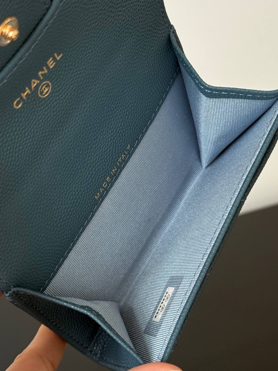CHANEL Classic Quilted Caviar Leather Flap Card Holder