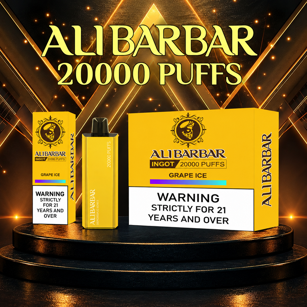 ALIBARBAR 20,000 Puffs Disposable Vape – 16 Flavours