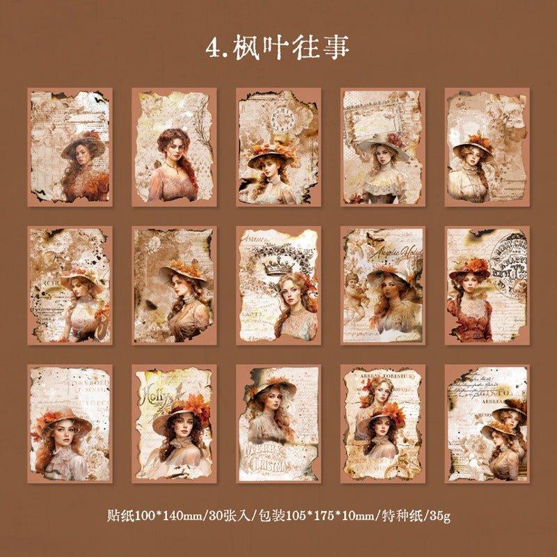 2166 Stock Paper Old Book Memoirs Series