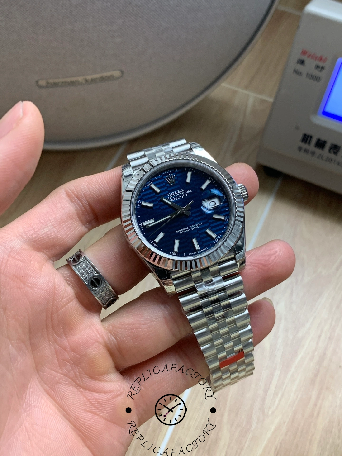 Rolex Datejust 41mm Stainless Steel 126334 Blue Index Jubilee Men's Watch