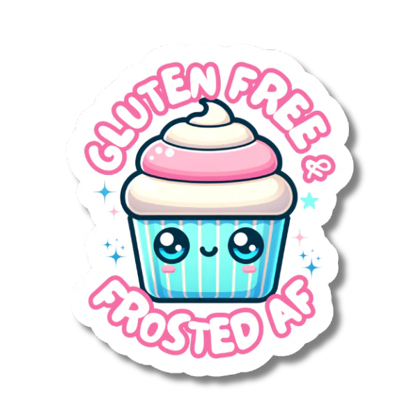 Gluten Free & Frosted AF Sticker