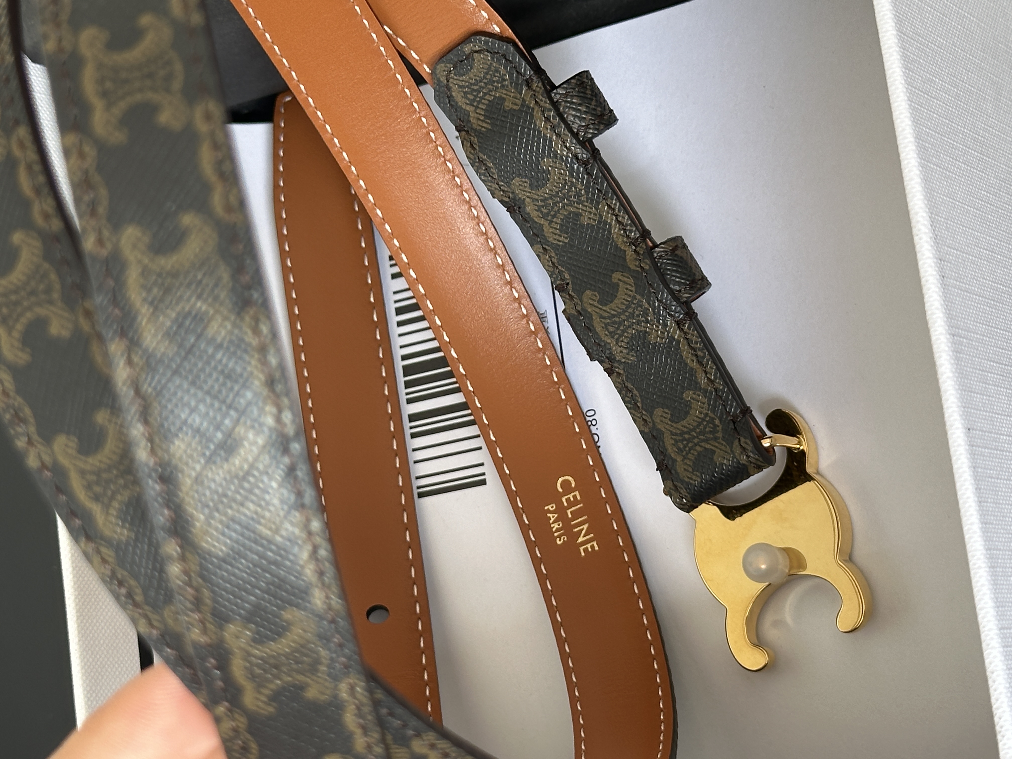 Celine Triomphe Reversible Belt