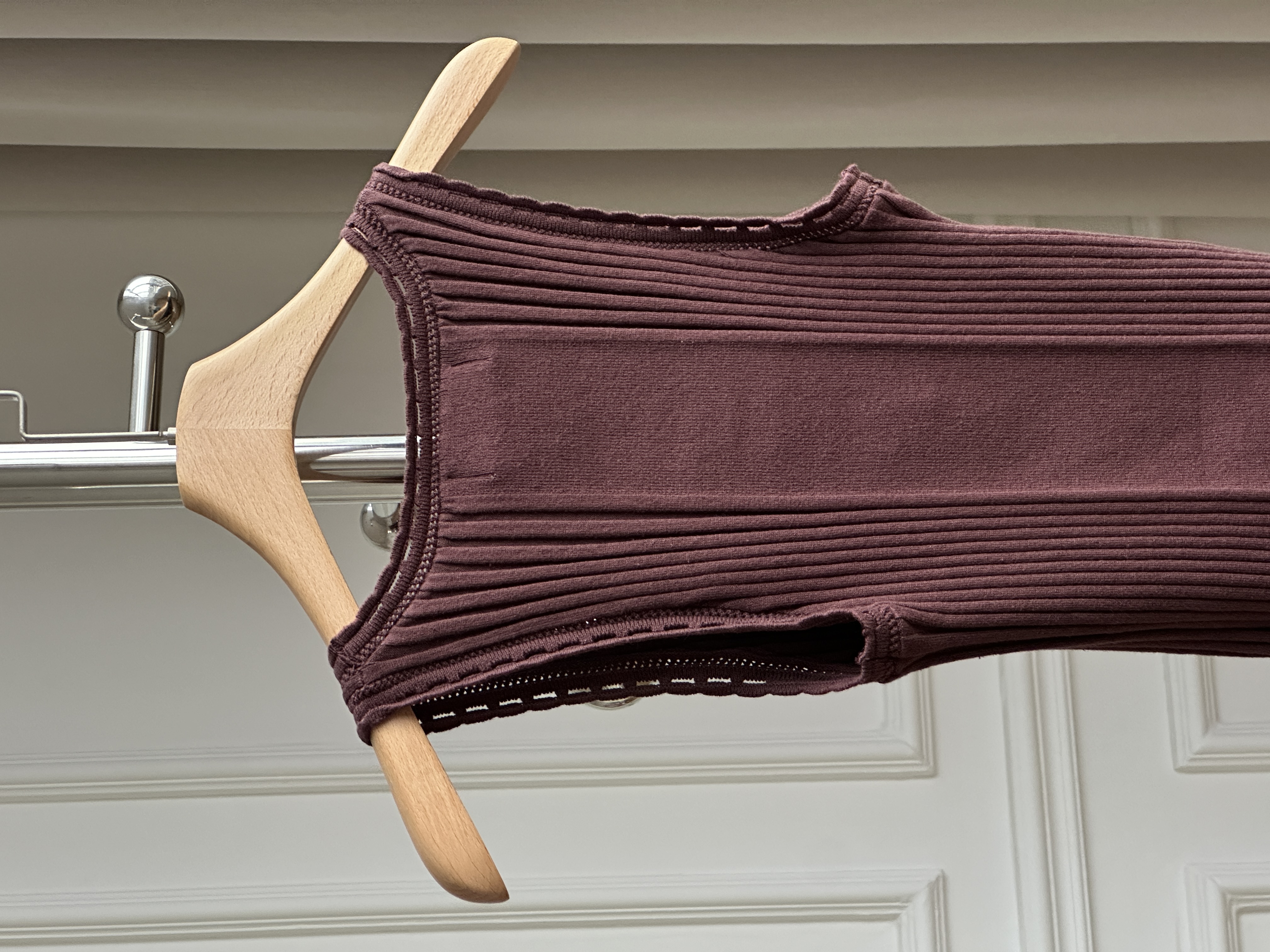 Miu Miu Ribbed Knit Wool Vest
